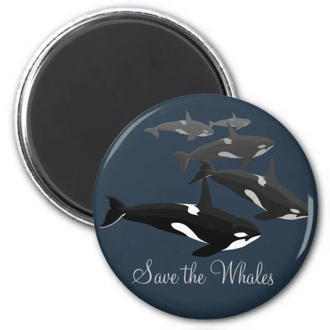 Yin Yang Orca magnet