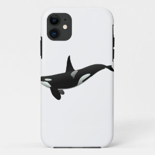 Orca whale illustration - Choose background color iPhone 11 Case
