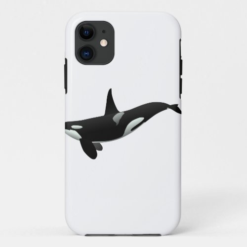 Orca whale illustration _ Choose background color iPhone 11 Case