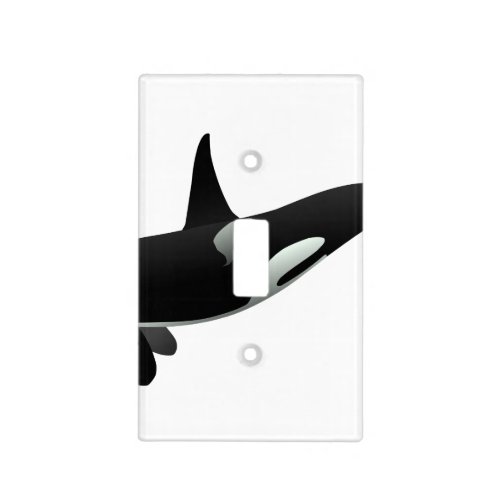 Orca whale illustration _ Choose background color Light Switch Cover
