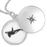 Orca whale illustration - Choose background color Locket Necklace