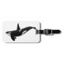 Orca whale illustration - Choose background color Luggage Tag