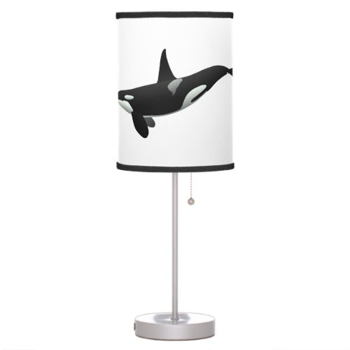 Orca whale illustration _ Choose background color Table Lamp