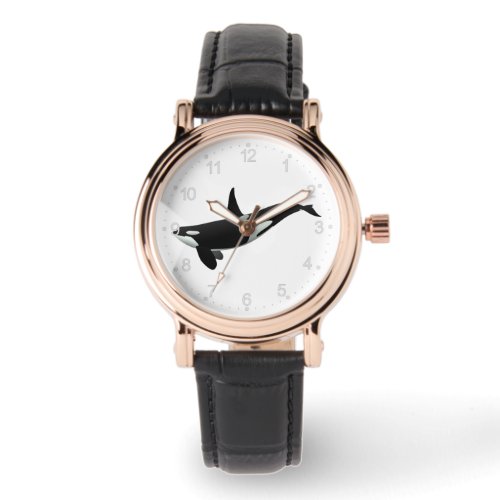 Orca whale illustration _ Choose background color Watch
