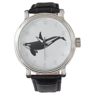 Orca whale illustration - Choose background color Watch