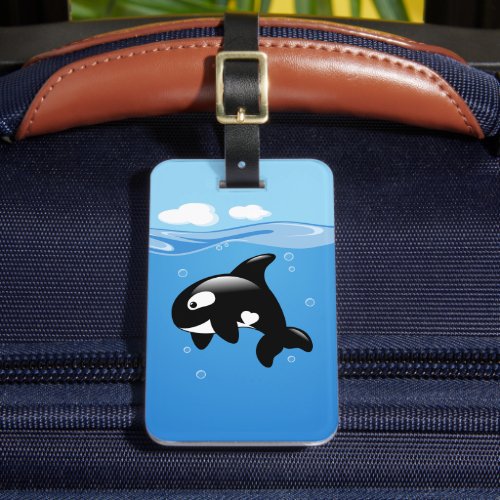 Orca Whale in Ocean Luggage Tag