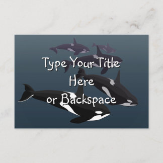 Orca Whale Invitations Personalized Whale RSVP