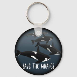 Orca Whale Keychain Personalized Whale Art Gifts