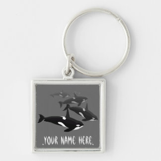 Orca Whale Keychain Personalized Whale Art Gifts