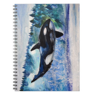 Orca whale in martini glass watercolor - Orca Whale In Martini Glass  Watercolor - T-Shirt