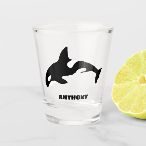 Orca Whale Killer Whale Personalized Shot Glass