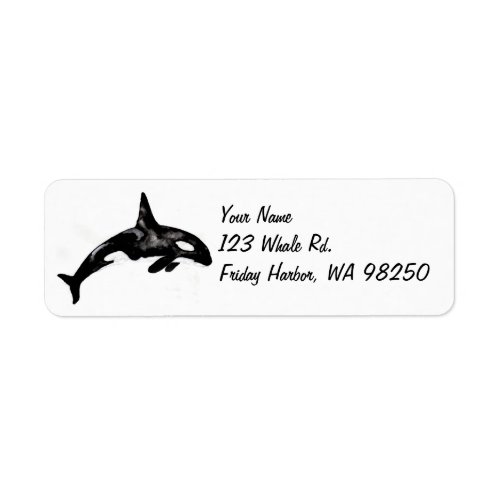 Orca Whale Label
