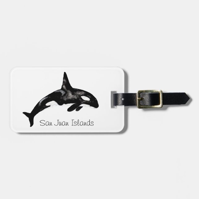 Orca Whale Luggage Tag (Front Horizontal)