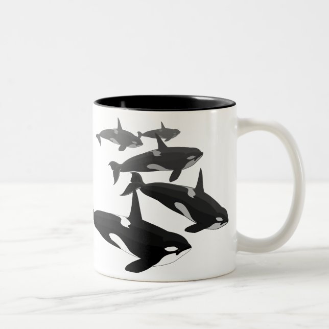 Orca Whale Mugs & Cups Killer Whale Coffee Cups (Right)