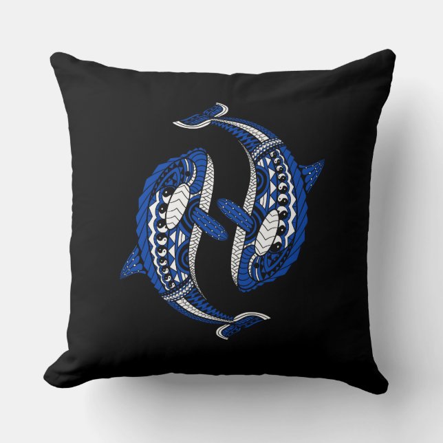 Orca Whale Ocean Animals Throw Pillow (Front)