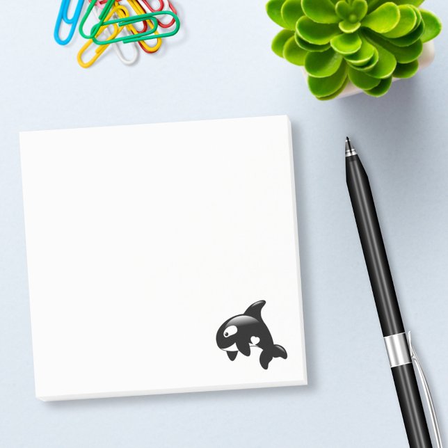 Orca Whale on White Post-it Notes (Creator Uploaded)