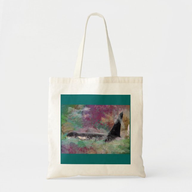 Orca Whale Orcinus Cloud Fantasy Tote Bag (Front)