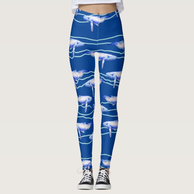 Orca Whale Pattern  Leggings (Front)