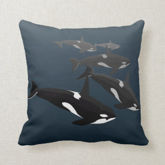 Orca Whale Pillow Killer Whale Art Throw Pillows