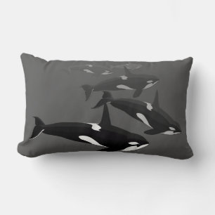 Orca Whale Pillow Killer Whale Art Throw Pillows