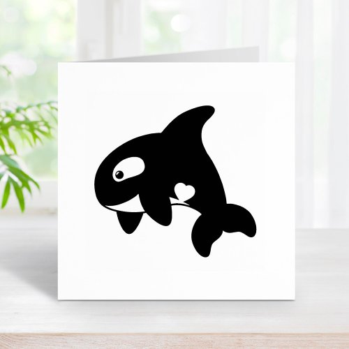 Orca Whale Rubber Stamp