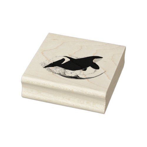 Orca Whale  Rubber Stamp