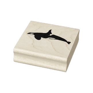 Orca Whale Rubber Stamp