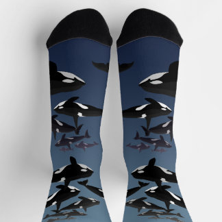 Orca Whale Socks Whale Art Socks - Customize