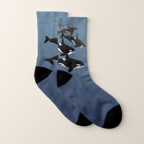 Orca Whale Socks  Whale Art Socks Customize