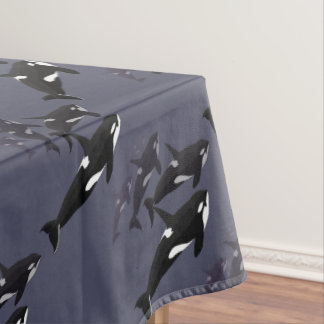 Orca Whale Tablecloth Killer Whale Art Tablecloth
