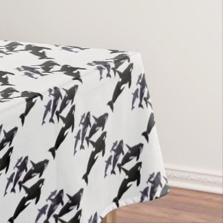 Orca Whale Tablecloth Killer Whale Art Tablecloth