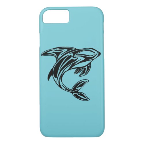 Orca Whale Tattoo Design Blue Phone Case