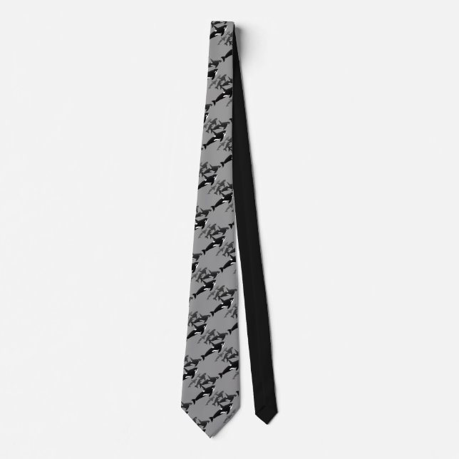 Orca Whale Ties Killer Whale Wildlife Neckties (Front)