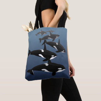 Orca Whale Tote Bag Eco-Friendly Killer Whale Bag