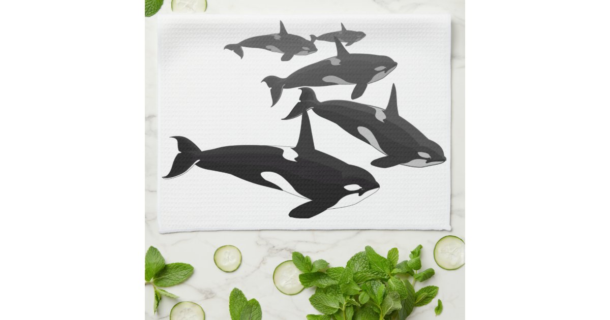 Orca Whale Towel Killer Whale Dish Towels & Decor Zazzle