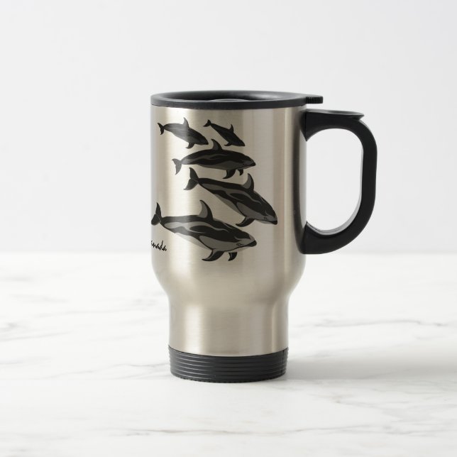 Orca Whale Travel Mug Personalize Killer Whale Mug (Right)