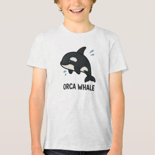 orca whale Tri-Blend shirt