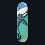 Orca Whale Tribal InkTeal Skateboard<br><div class="desc">orca whale</div>