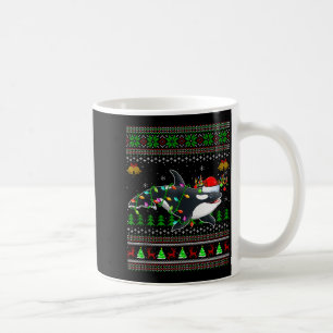Orca Whale Ugly Christmas Sweaters Santa Sea Anima Coffee Mug