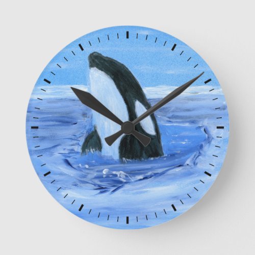 Orca whale Wall Clock