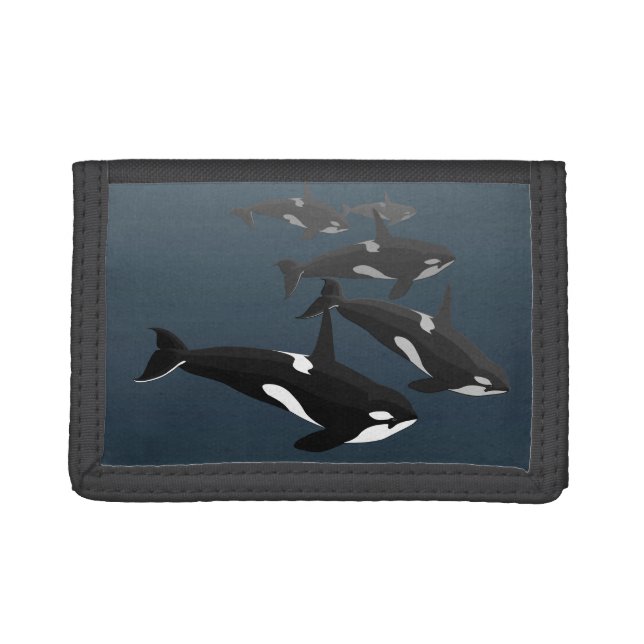Orca Whale Wallet Killer Whale Art Wallets Gifts (Front)