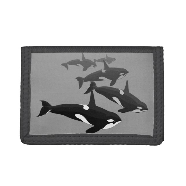 Orca Whale Wallet Killer Whale Art Wallets Gifts (Front)