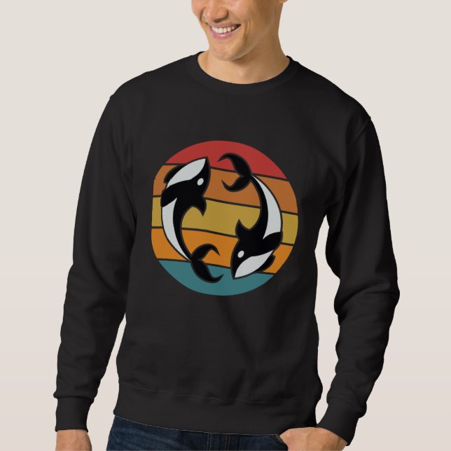 Orca Whale Watchers Graphic Sweatshirt (Front)