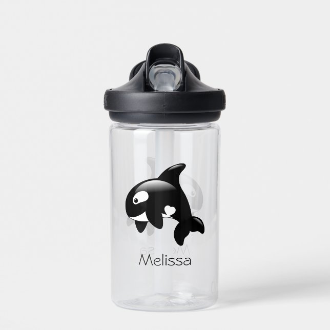 Orca Whale Water Bottle (Front)