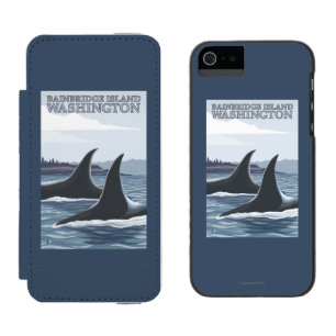 Orca Whales #1 - Bainbridge Island, Washington Wallet Case For iPhone SE/5/5s
