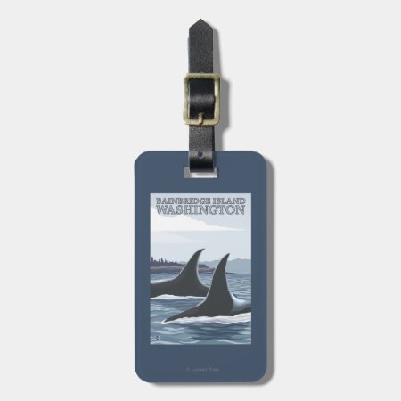 Orca Whales #1 - Bainbridge Island, Washington Luggage Tag