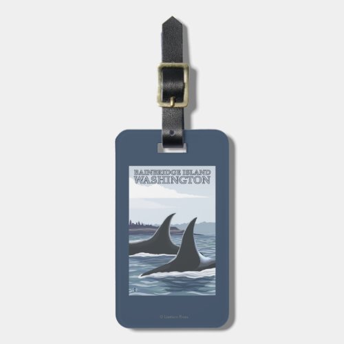 Orca Whales 1 _ Bainbridge Island Washington Luggage Tag