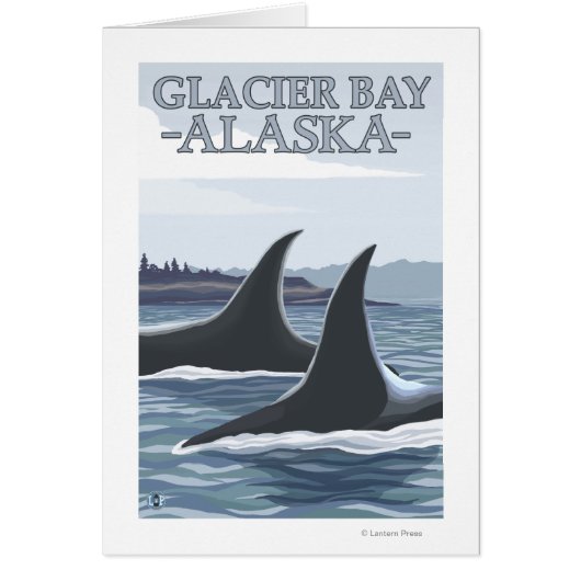 Orca Whales #1 - Glacier Bay, Alaska Cards (Front)
