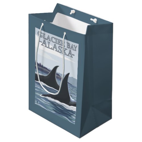 Orca Whales 1 _ Glacier Bay Alaska Medium Gift Bag