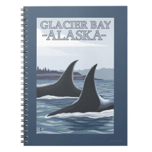 Orca Whales #1 - Glacier Bay, Alaska Notebook
